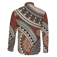 Bula Fiji Classic Masi Tapa Family Matching Tank Maxi Dress and Hawaiian Shirt Vintage Brown - Polynesian Pride