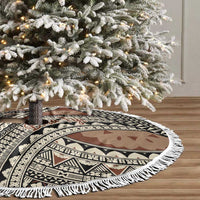 Bula Fiji Classic Masi Tapa Tree Skirt Vintage Brown - Polynesian Pride