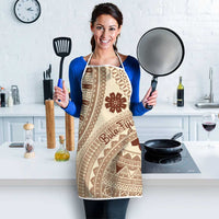 Bula Fiji Classic Masi Tapa Apron Vintage Beige - Polynesian Pride