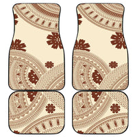 Bula Fiji Classic Masi Tapa Car Mats Vintage Beige - Polynesian Pride