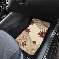 Bula Fiji Classic Masi Tapa Car Mats Vintage Beige - Polynesian Pride