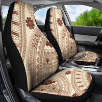 Bula Fiji Classic Masi Tapa Car Seat Cover Vintage Beige - Polynesian Pride