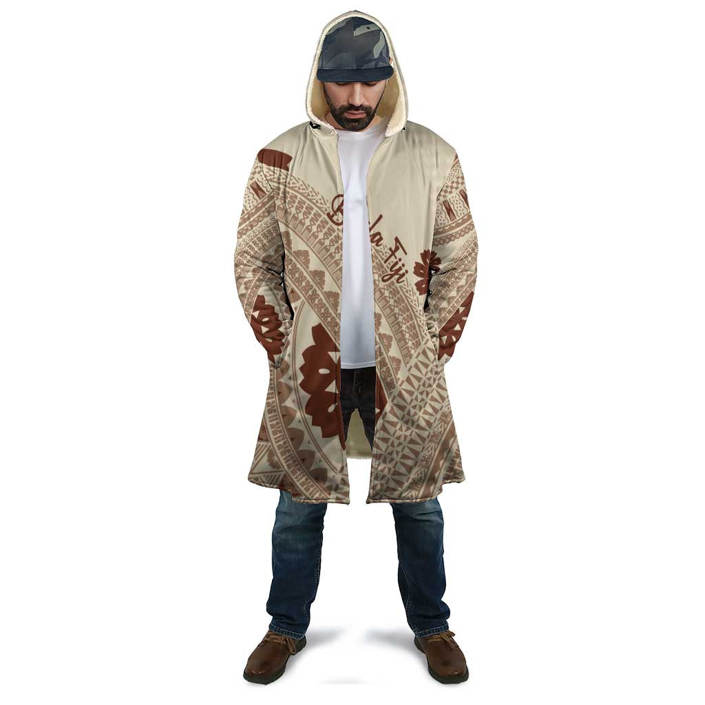 Bula Fiji Classic Masi Tapa Cloak Vintage Beige - Polynesian Pride