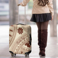 Bula Fiji Classic Masi Tapa Luggage Cover Vintage Beige - Polynesian Pride