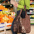 Bula Fiji Grocery Bag Tribal Masi Tapa - Brown