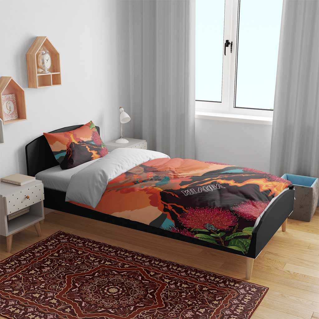 Hawaii Kilauea Volcano Bedding Set Pele Goddess
