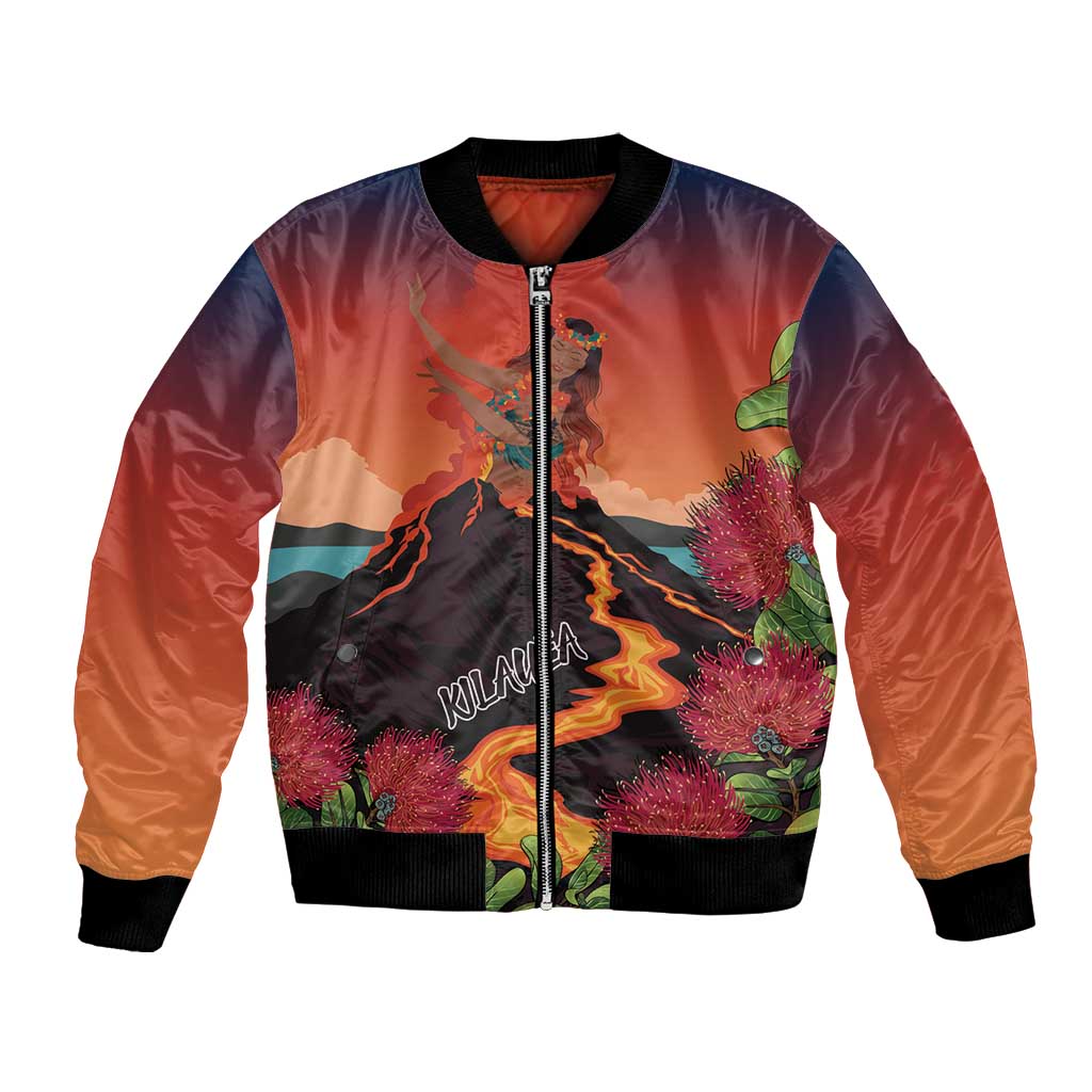 Hawaii Kilauea Volcano Bomber Jacket Pele Goddess