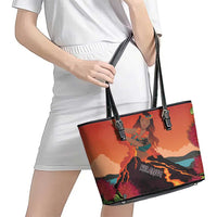 Hawaii Kilauea Volcano Leather Tote Bag Pele Goddess