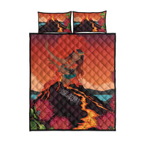 Hawaii Kilauea Volcano Quilt Bed Set Pele Goddess