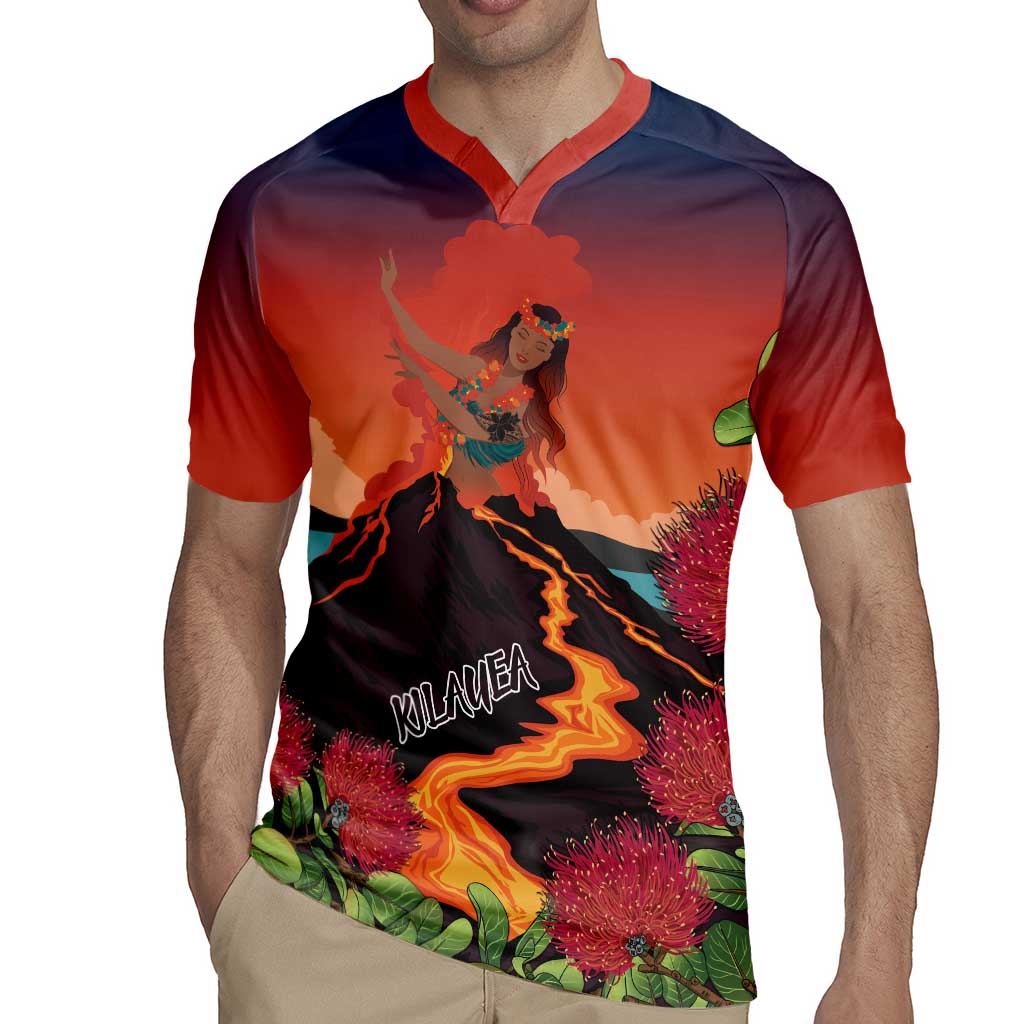 Hawaii Kilauea Volcano Rugby Jersey Pele Goddess