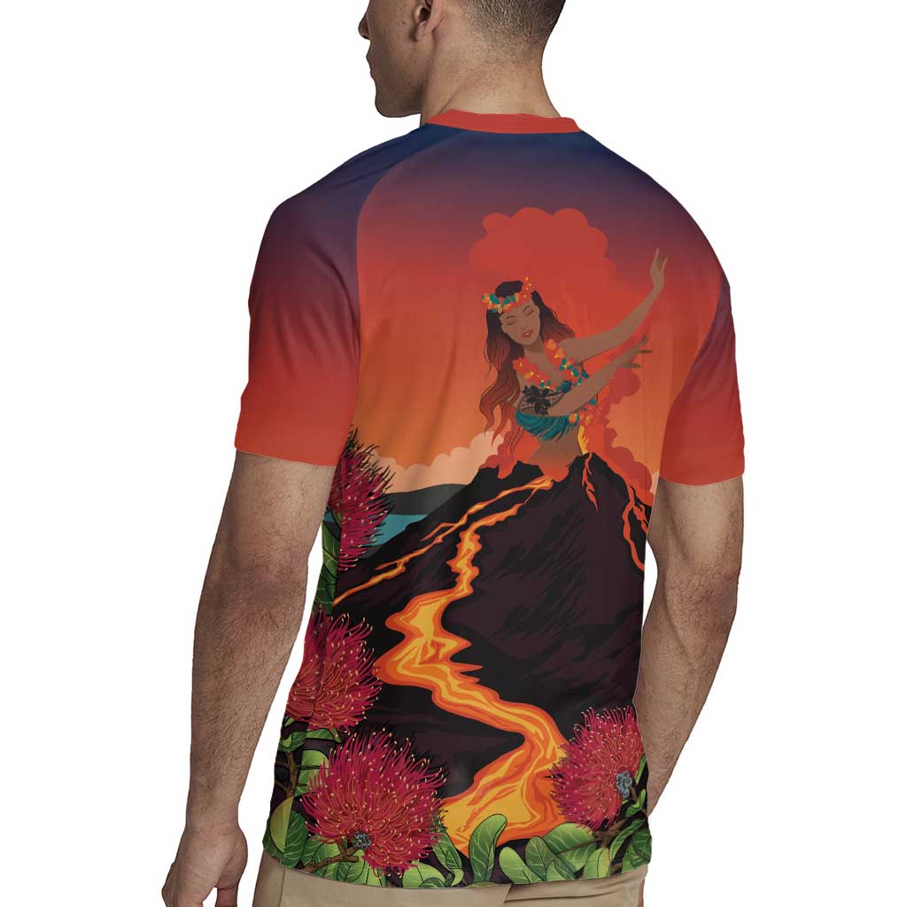 Hawaii Kilauea Volcano Rugby Jersey Pele Goddess
