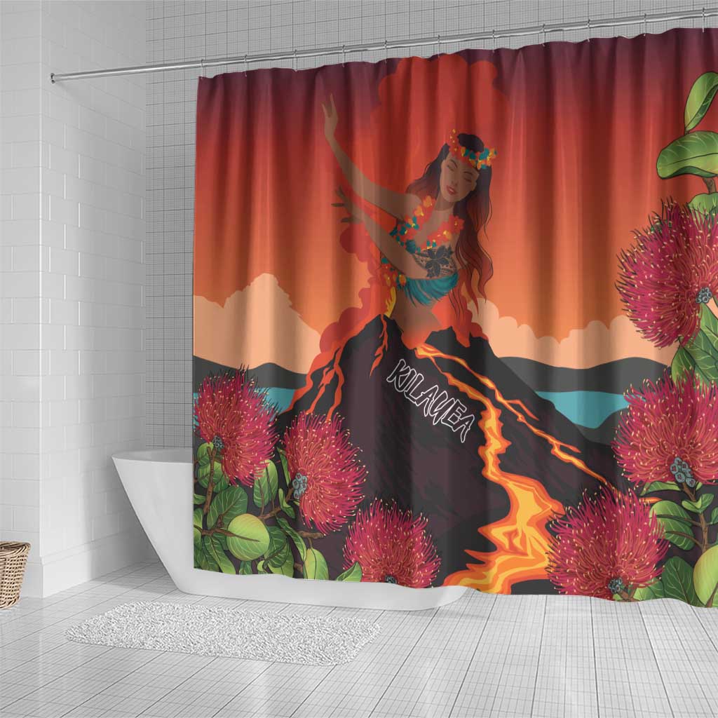 Hawaii Kilauea Volcano Shower Curtain Pele Goddess
