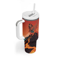 Hawaii Kilauea Volcano Tumbler With Handle Pele Goddess
