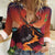 Hawaii Kilauea Volcano Women Casual Shirt Pele Goddess