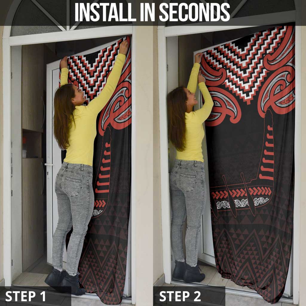 Maori Waitangi Door Cover Kotahitanga Poutama Mix Whakairo LT7 - Polynesian Pride