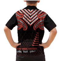 Maori Waitangi Family Matching Mermaid Dress and Hawaiian Shirt Kotahitanga Poutama Mix Whakairo - Polynesian Pride