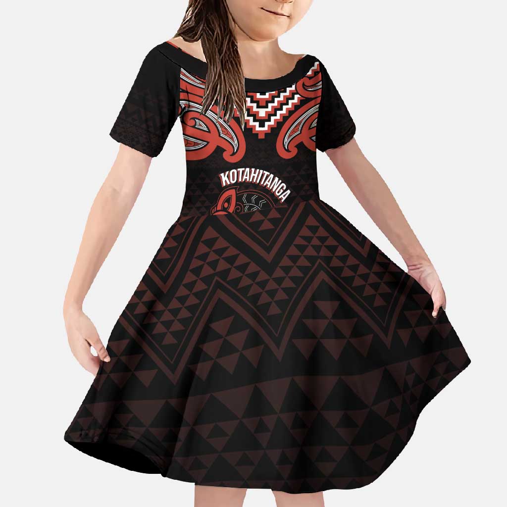 Maori Waitangi Family Matching Mermaid Dress and Hawaiian Shirt Kotahitanga Poutama Mix Whakairo - Polynesian Pride