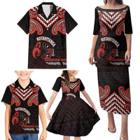 Maori Waitangi Family Matching Puletasi and Hawaiian Shirt Kotahitanga Poutama Mix Whakairo LT7 - Polynesian Pride