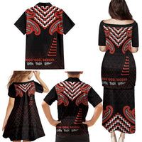 Maori Waitangi Family Matching Puletasi and Hawaiian Shirt Kotahitanga Poutama Mix Whakairo LT7 - Polynesian Pride