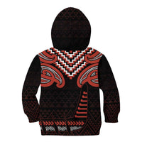 Maori Waitangi Kid Hoodie Kotahitanga Poutama Mix Whakairo LT7 - Polynesian Pride