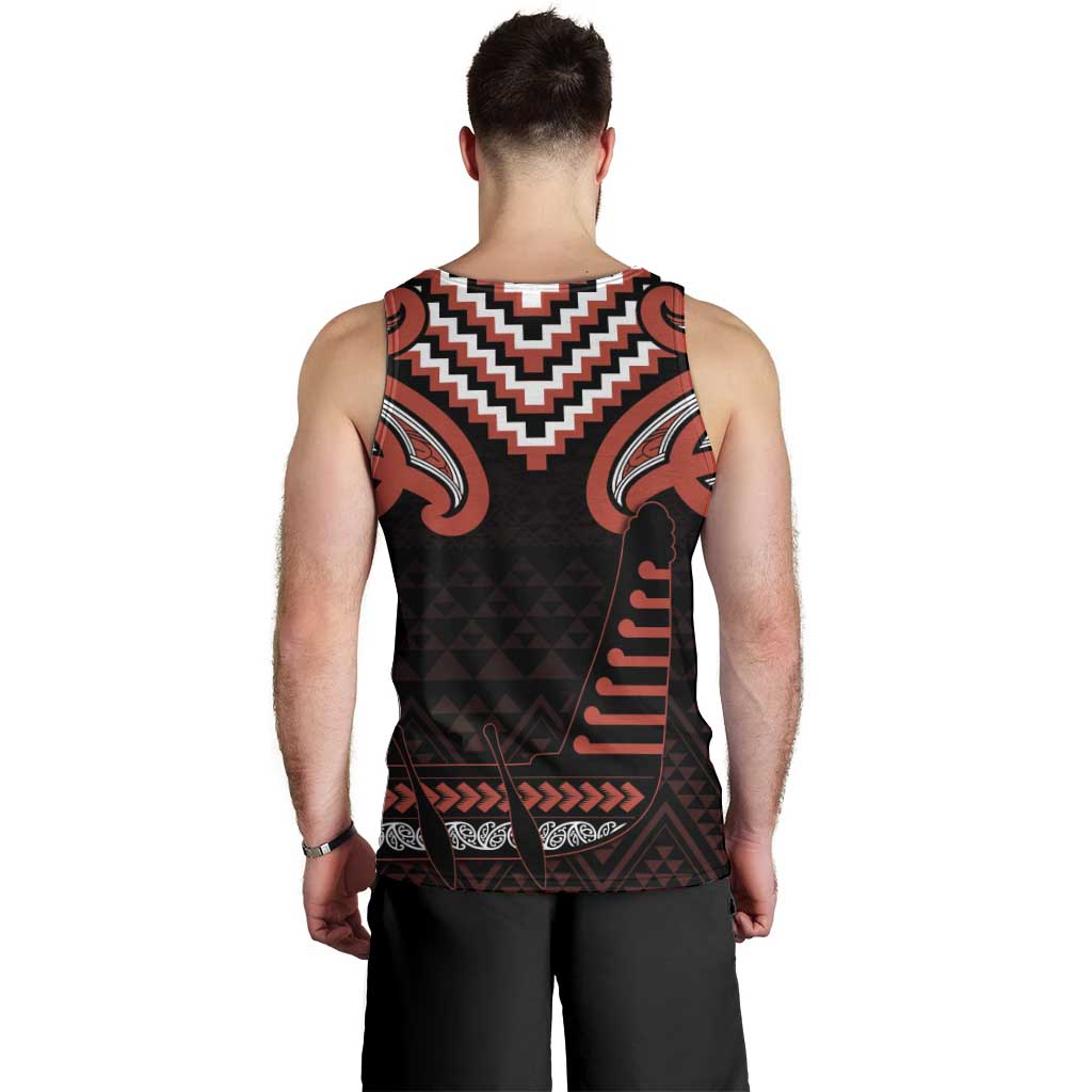 Maori Waitangi Men Tank Top Kotahitanga Poutama Mix Whakairo LT7 - Polynesian Pride