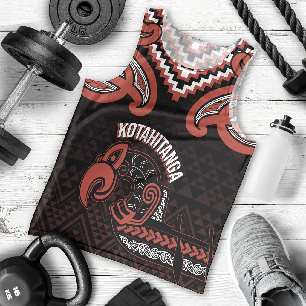 Maori Waitangi Men Tank Top Kotahitanga Poutama Mix Whakairo LT7 - Polynesian Pride