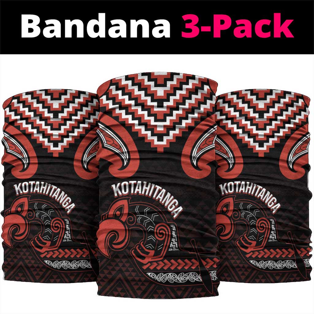 Maori Waitangi Neck Gaiter Kotahitanga Poutama Mix Whakairo LT7 package One Size: 25*50cm Black - Polynesian Pride