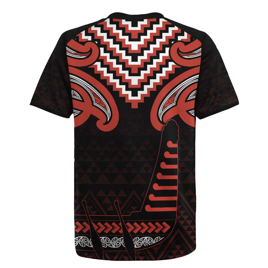 Maori Waitangi Rugby Jersey Kotahitanga Poutama Mix Whakairo LT7 - Polynesian Pride