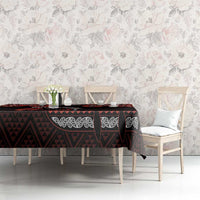 Maori Waitangi Tablecloth Kotahitanga Poutama Mix Whakairo - Polynesian Pride