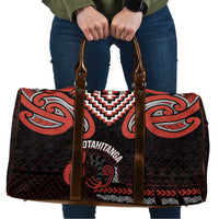 Maori Waitangi Travel Bag Kotahitanga Poutama Mix Whakairo LT7 Black - Polynesian Pride