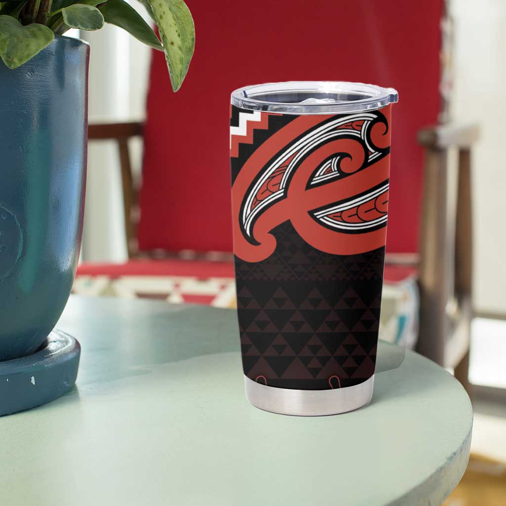 Maori Waitangi Tumbler Cup Kotahitanga Poutama Mix Whakairo LT7 - Polynesian Pride
