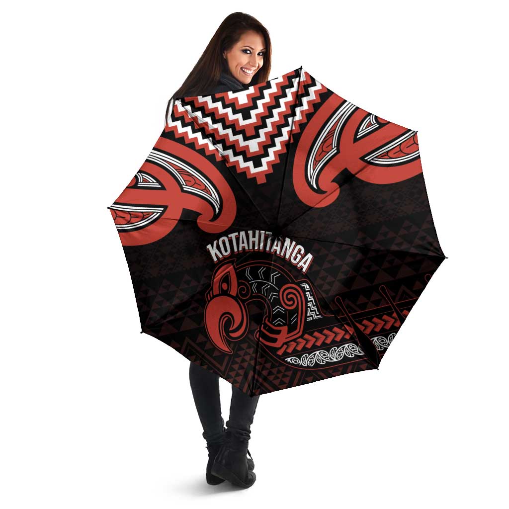 Maori Waitangi Umbrella Kotahitanga Poutama Mix Whakairo LT7 - Polynesian Pride