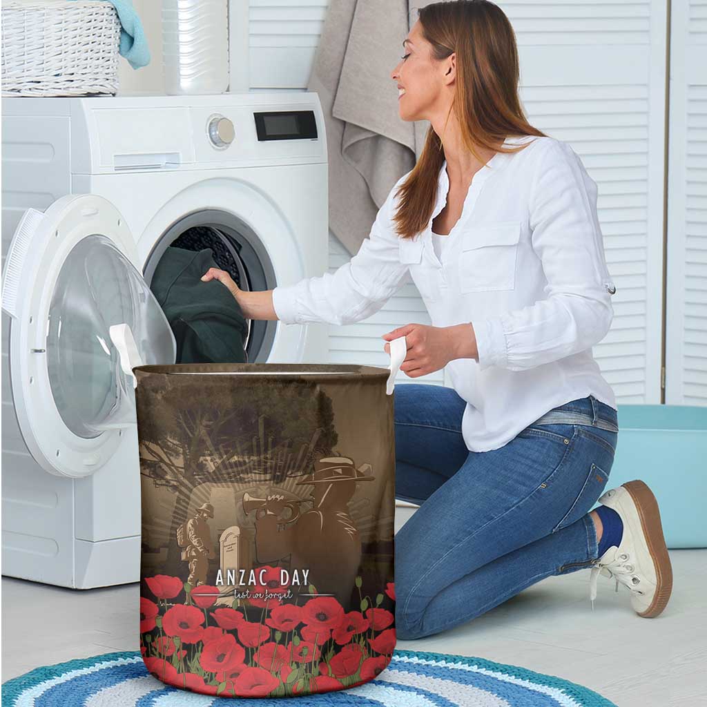 Australia - New Zealand ANZAC Lone Pine Laundry Basket The Last Post