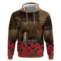 Australia - New Zealand ANZAC Lone Pine Hoodie The Last Post LT7 Pullover Hoodie Old Gold - Polynesian Pride