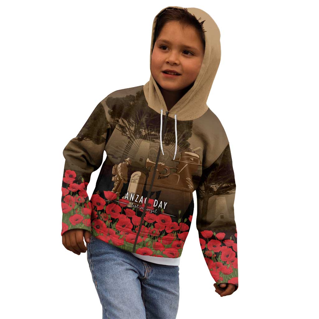 Australia - New Zealand ANZAC Lone Pine Kid Hoodie The Last Post LT7 - Polynesian Pride