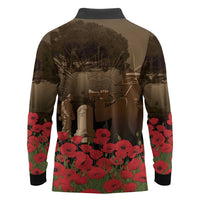 Australia - New Zealand ANZAC Lone Pine Long Sleeve Polo Shirt The Last Post LT7 - Polynesian Pride