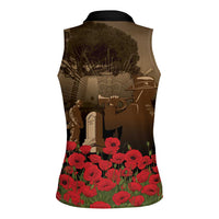 Australia - New Zealand ANZAC Lone Pine Women Sleeveless Polo Shirt The Last Post LT7 - Polynesian Pride