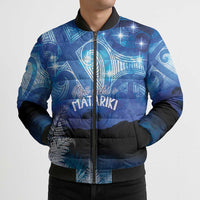 NZ Maori Matariki Scenery Bomber Puffer Jacket Galaxy Sky