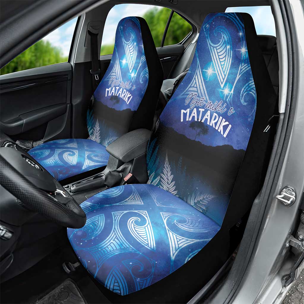 NZ Maori Matariki Scenery Car Seat Cover Galaxy Sky