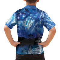 NZ Maori Matariki Scenery Family Matching Long Sleeve Bodycon Dress and Hawaiian Shirt Galaxy Sky