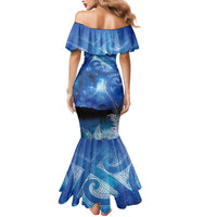 NZ Maori Matariki Scenery Family Matching Mermaid Dress and Hawaiian Shirt Galaxy Sky