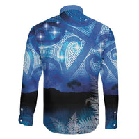 NZ Maori Matariki Scenery Family Matching Off Shoulder Short Dress and Hawaiian Shirt Galaxy Sky
