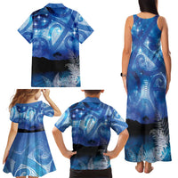 NZ Maori Matariki Scenery Family Matching Tank Maxi Dress and Hawaiian Shirt Galaxy Sky