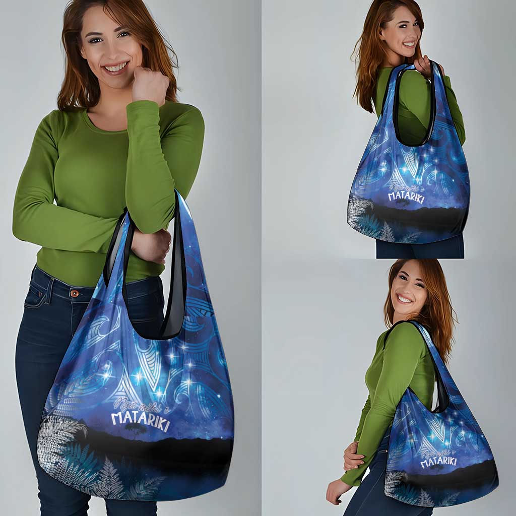 NZ Maori Matariki Scenery Grocery Bag Galaxy Sky
