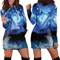 NZ Maori Matariki Scenery Hoodie Dress Galaxy Sky