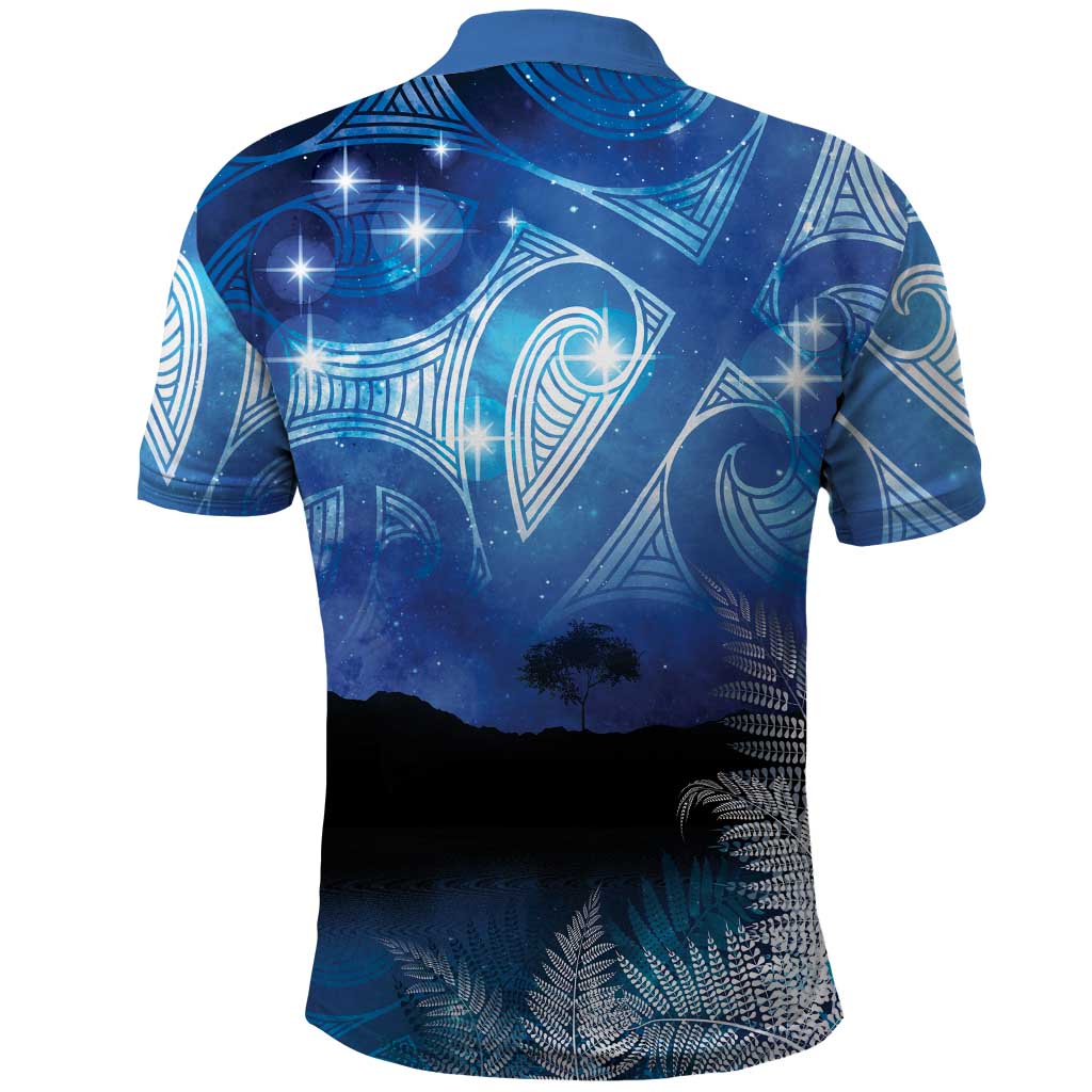 NZ Maori Matariki Scenery Polo Shirt Galaxy Sky