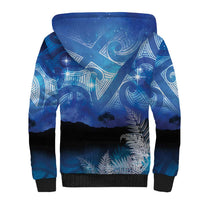 NZ Maori Matariki Scenery Sherpa Hoodie Galaxy Sky