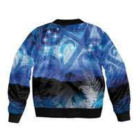 NZ Maori Matariki Scenery Sleeve Zip Bomber Jacket Galaxy Sky