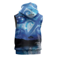 NZ Maori Matariki Scenery Sleeveless Zip Hoodie Galaxy Sky LT7 - Polynesian Pride