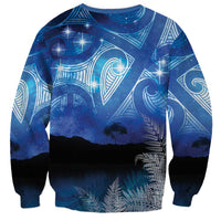 NZ Maori Matariki Scenery Sweatshirt Galaxy Sky